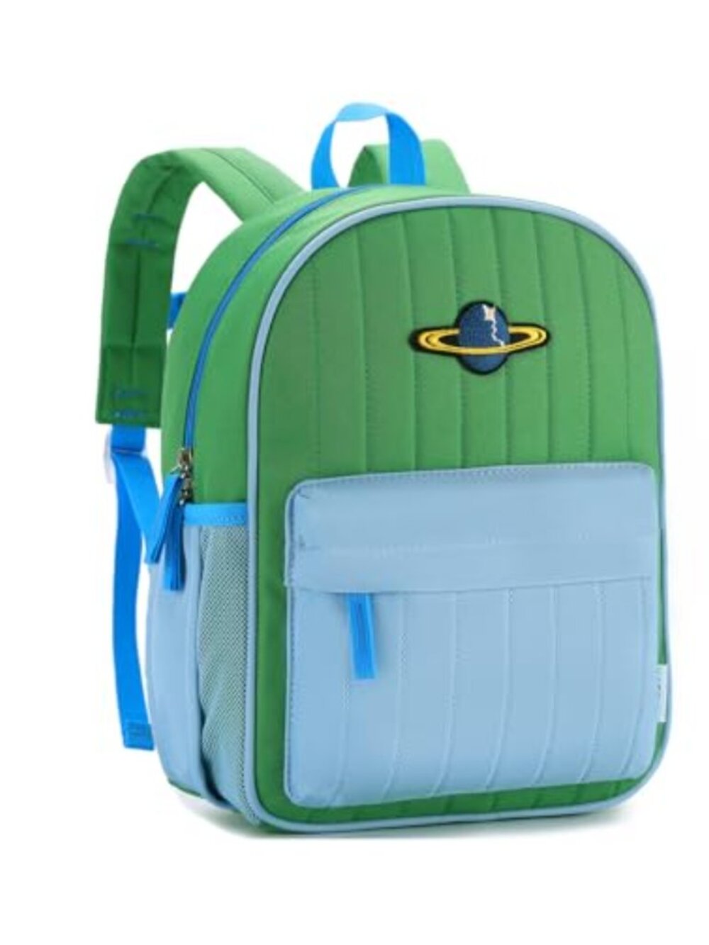 Quilted Toddler Backpack Color-Blocked Preschool Bookbag